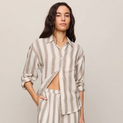 🇨🇦 The Perfect Striped Button Up Top