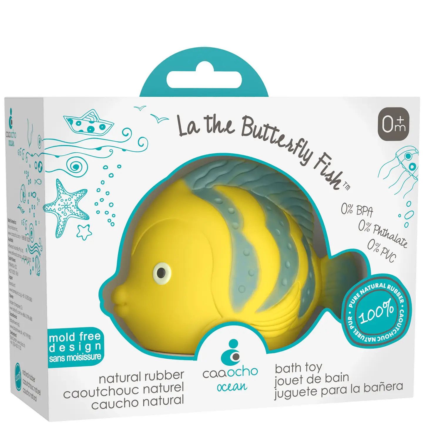🇨🇦 Natural Rubber Fish Bath Toy, Non Toxic