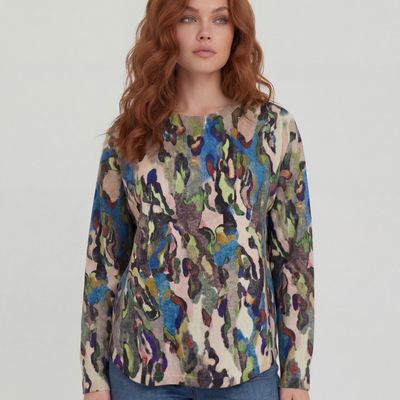🇨🇦 Abstract Camo Print Sweater
