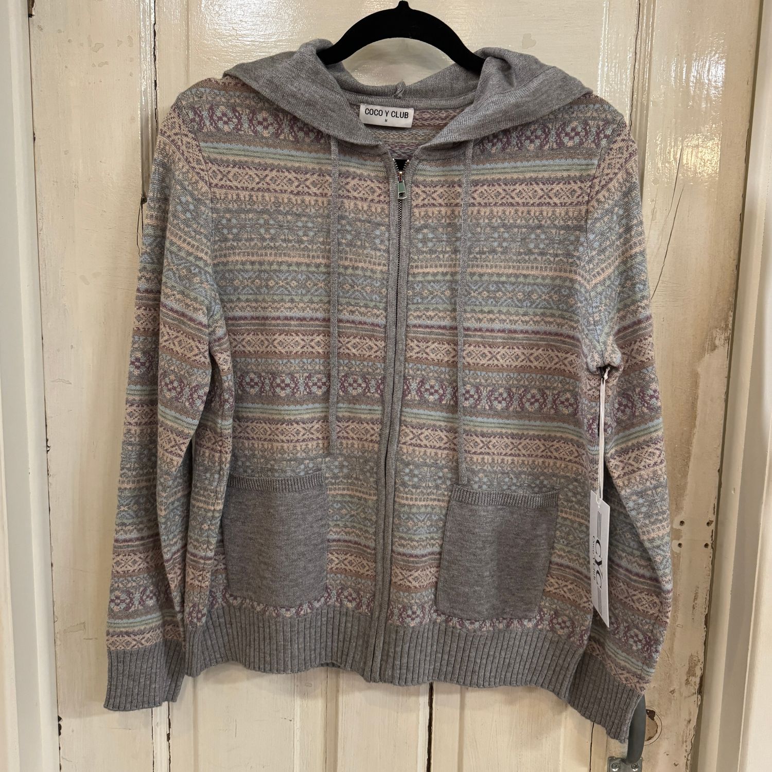 🇨🇦 Fairisle Hooded Zip Cardi