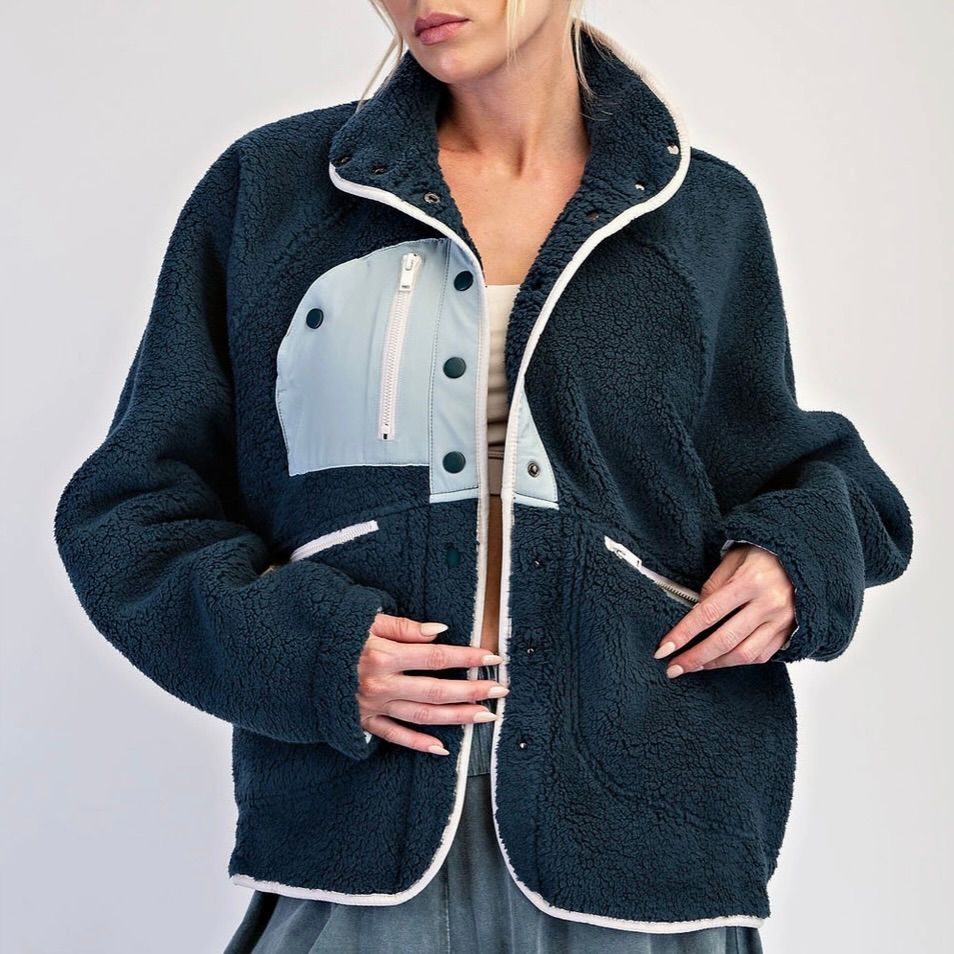 Sherpa Button Up Jacket