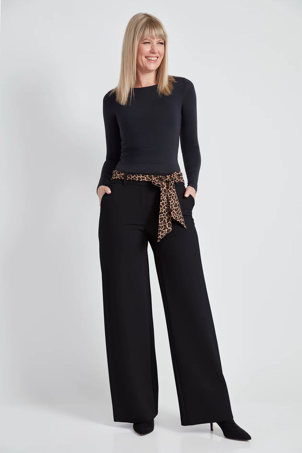🇨🇦 Ponte Tie Sash Wide Leg Pant