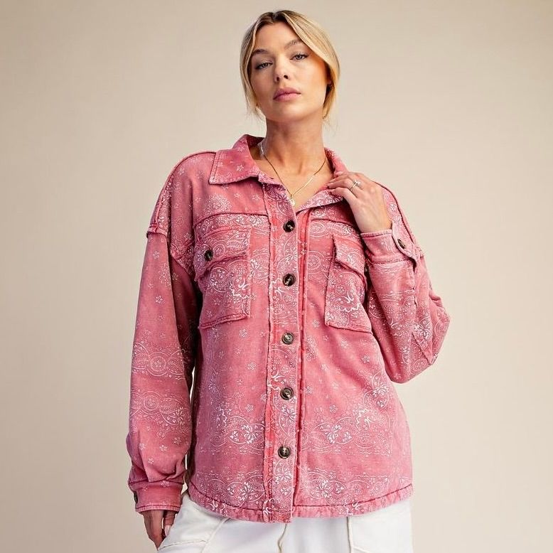 Bandana Print Shacket