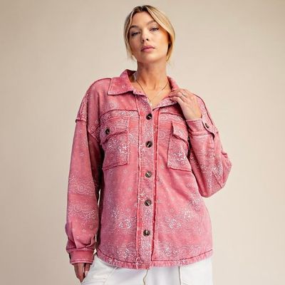 Bandana Print Shacket