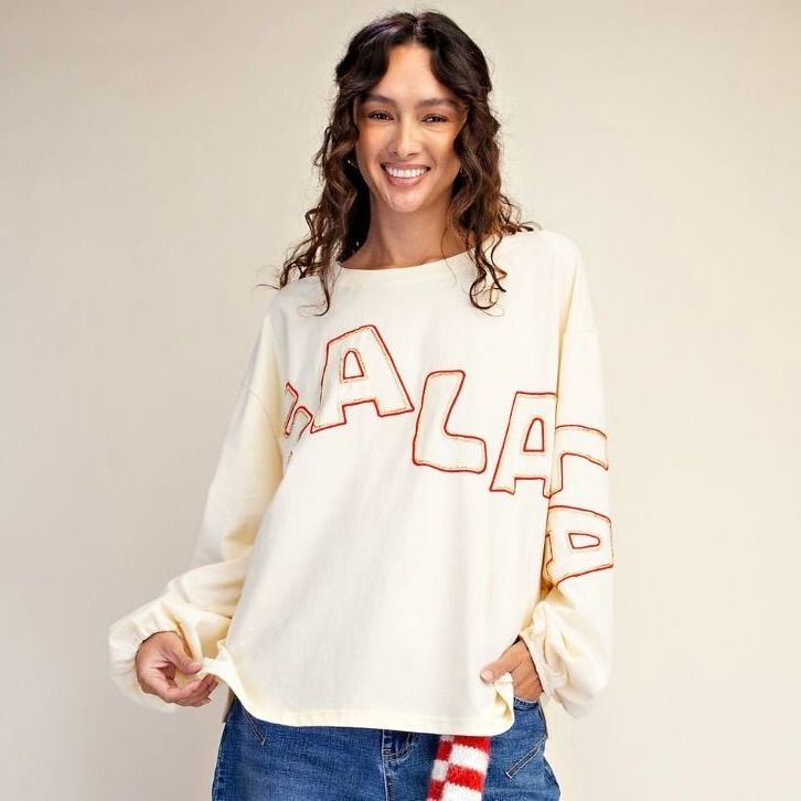 Falala Lettering Knit Top