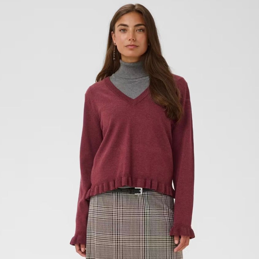 Clare Annemarie Frill Neck Sweater