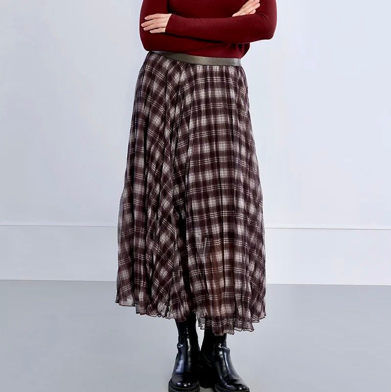 Plaid Full Skirt