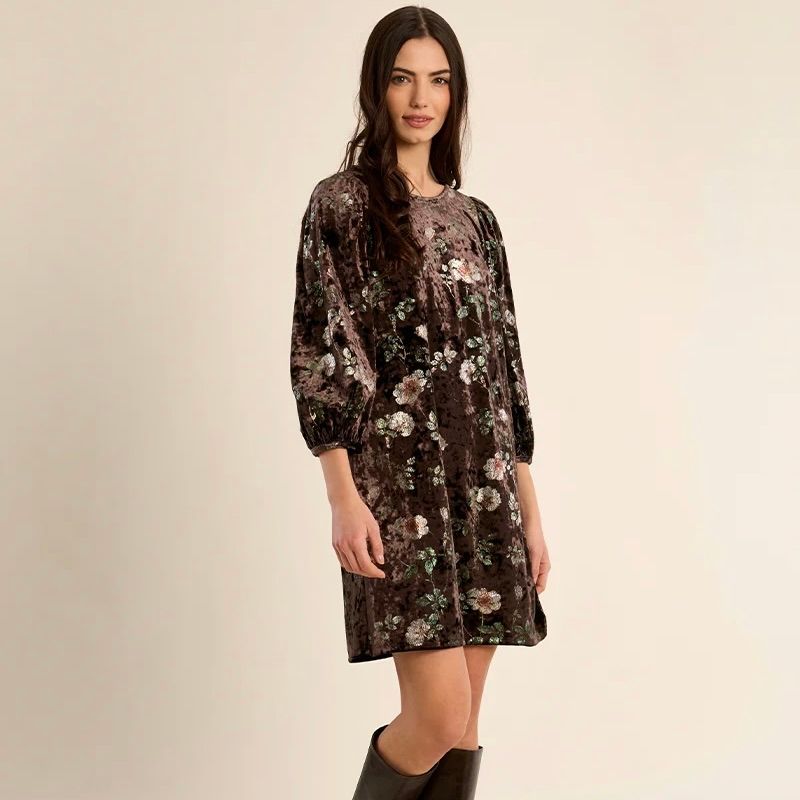 Floral Velvet Dress