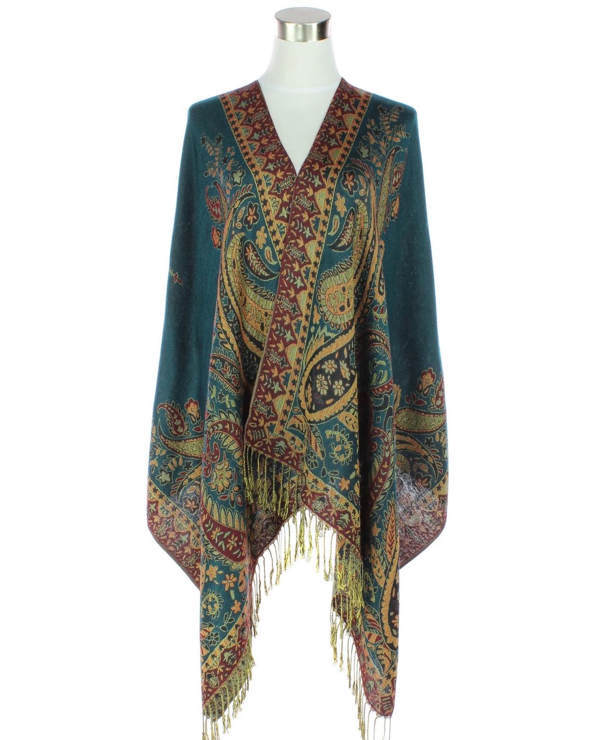 Long Paisley Two-Sided Pashmina