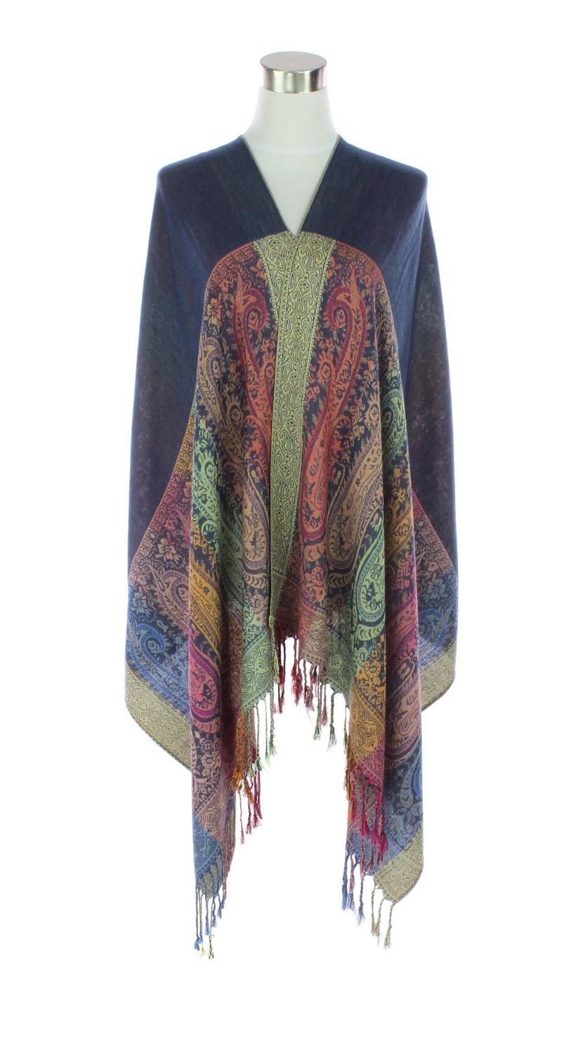 Long Paisley Two-Sided Pashmina