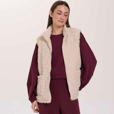 Fluffy Zip Fleece Vest