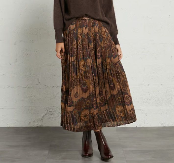 Perry Pleated Maxi Skirt