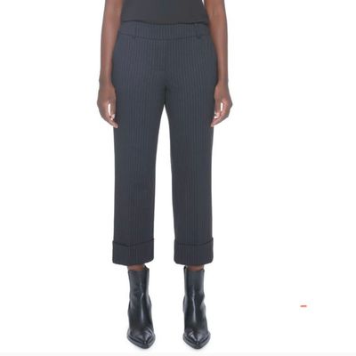 🇨🇦 Ponte Striped Cuffed Crop Pant