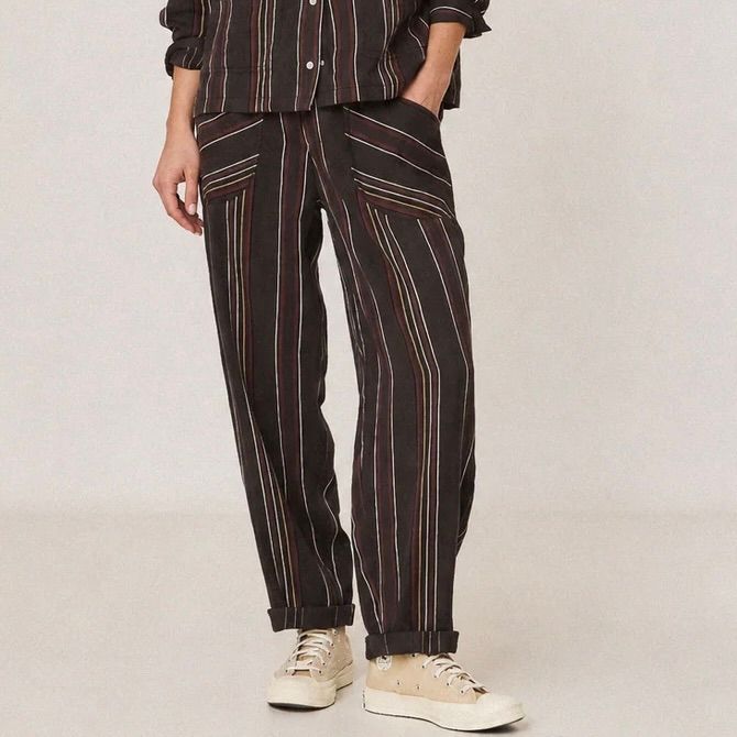 Striped Carrot Pants