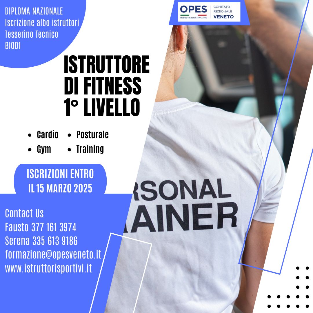 Corso Istruttore di Fitness I° Livello