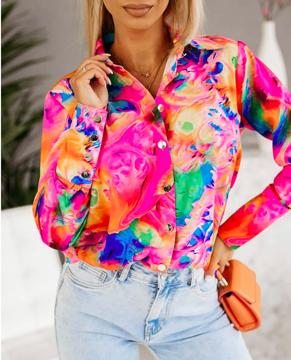 Abstract Print Blouse