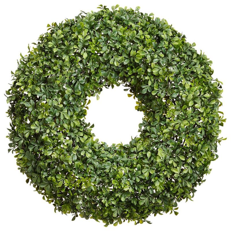 22" Boxwood Wreath Gr (Round)