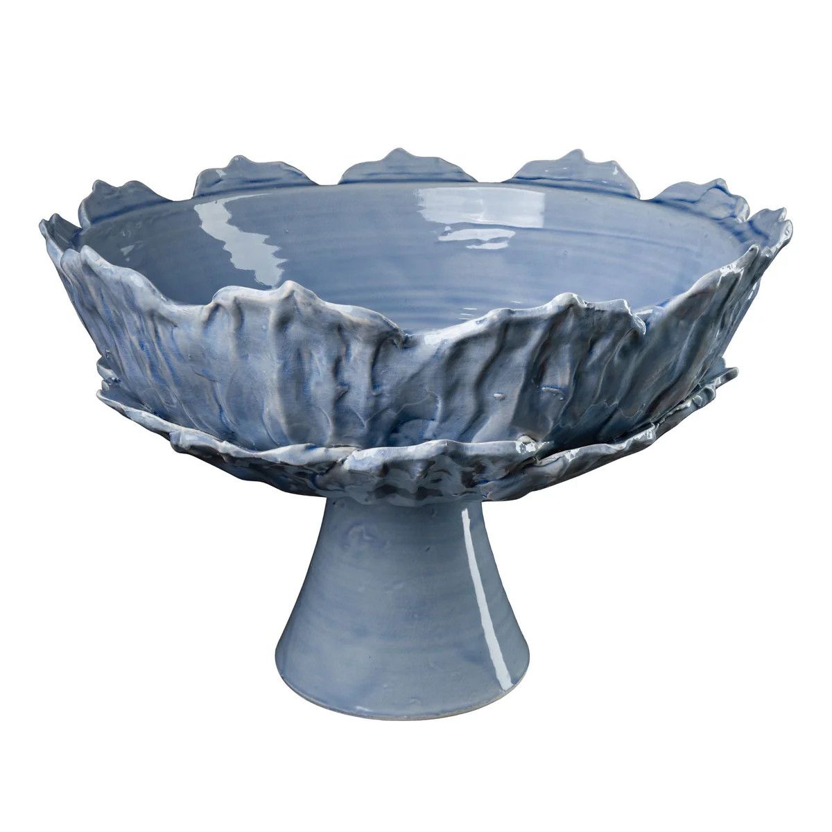 Compoted Footed Foliage LT BLUE