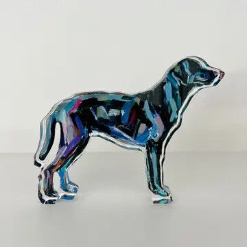 Black Lab Acrylic Shelfie Large