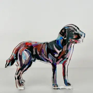 Chocolate Lab acrylic shelfie LARGE (CM)