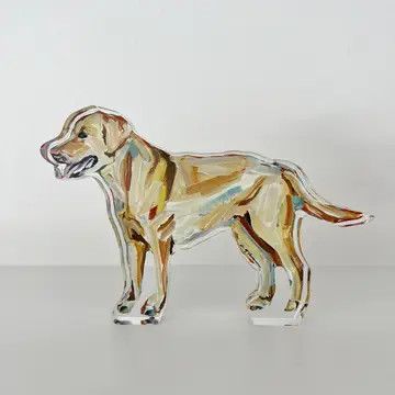 Yellow Lab acrylic shelfie LARGE (CM)