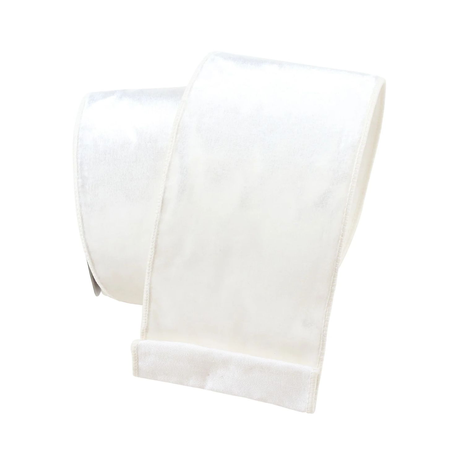 Velvet Ribbon 4"x10yd WHITE