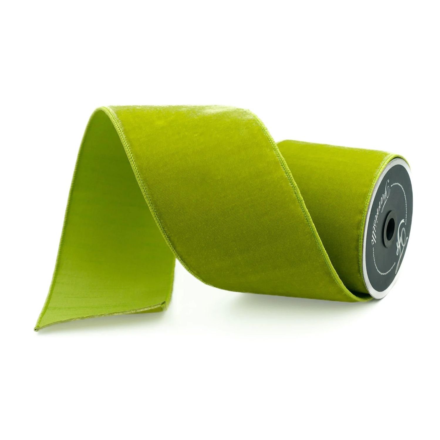 Velvet Ribbon 4"x10yd APPLE GREEN
