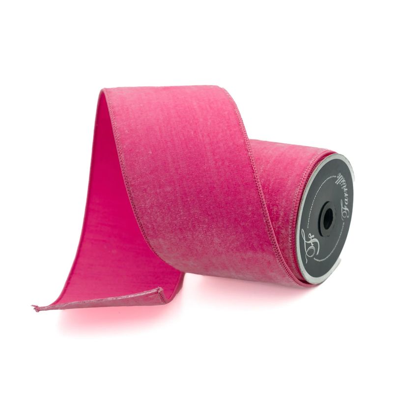 Velvet Ribbon 4"x10yd BUBBLEGUM