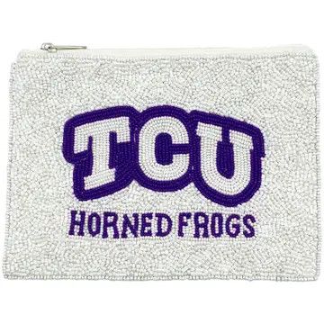 TCU Horned Frogs Beaded Pouch