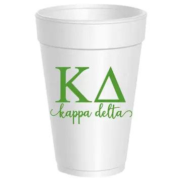 Kappa Delta Gold Script (styrofoam cups 10 pk)