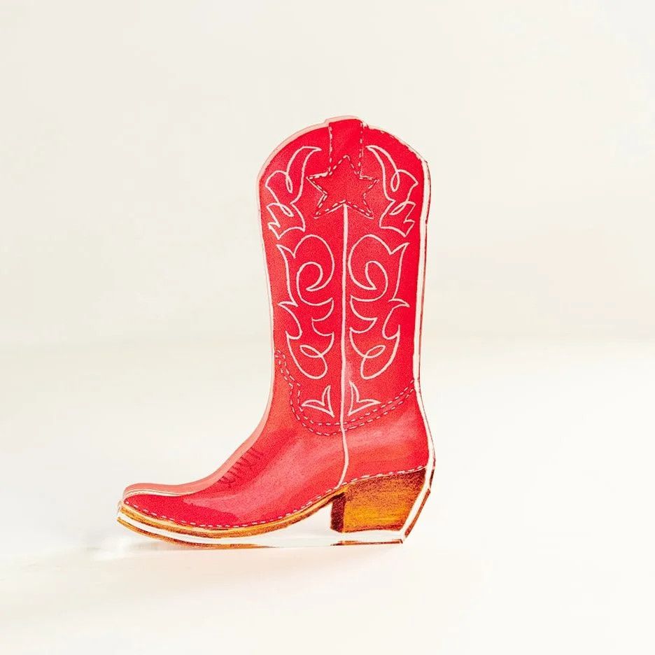Red Boot Acrylic Art Block Medium (CC)