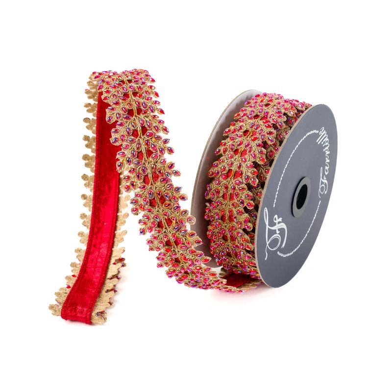 Enchanted Vine RED 1"x5yd