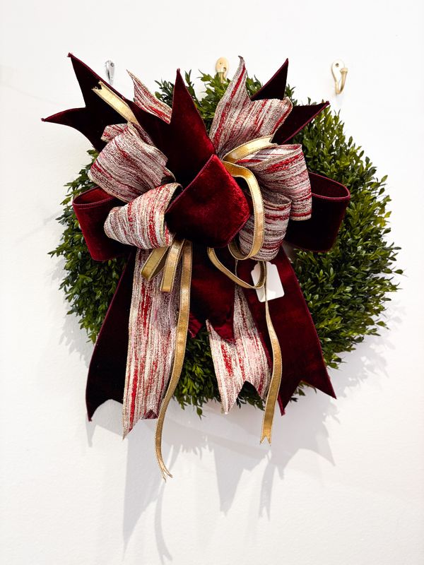 Red, White and Gold Bow