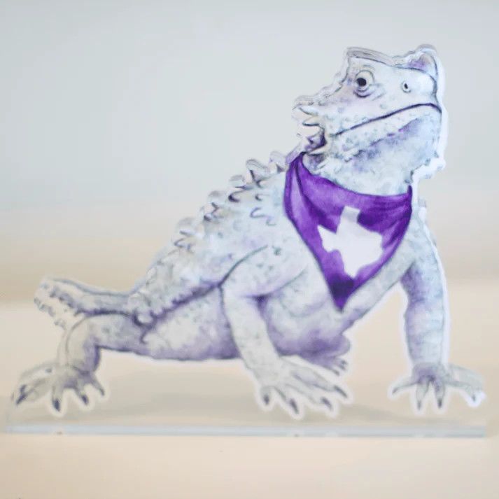 Purple Horned Frog Acrylic Large 5x7" (FPE)
