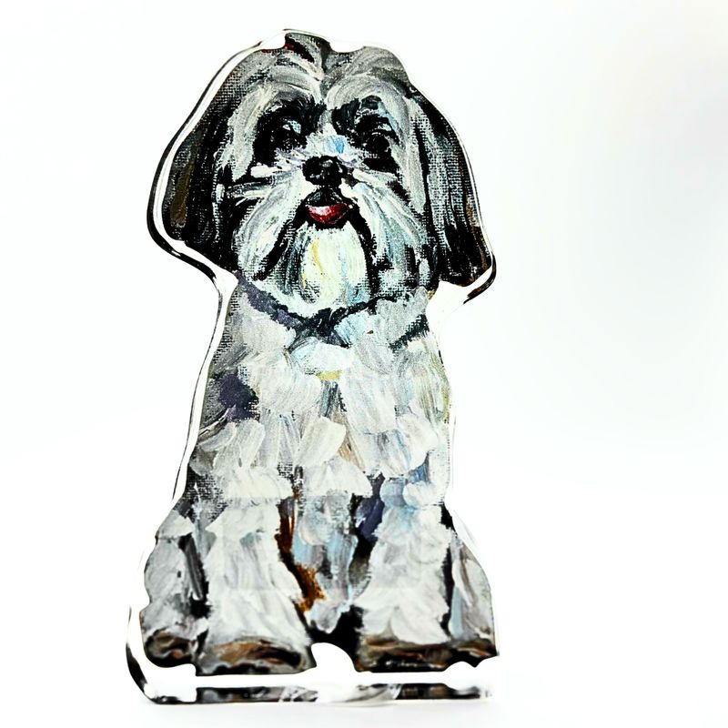 Shih tzu White acrylic shelfie LARGE (CM)