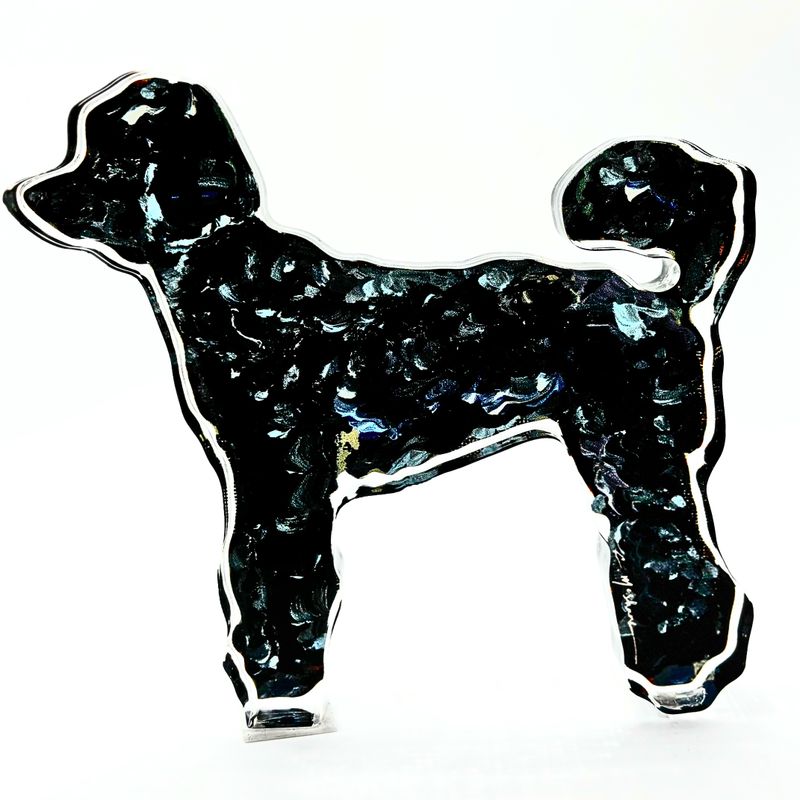 Poodle Black Acrylic Shelfie LARGE (CM)