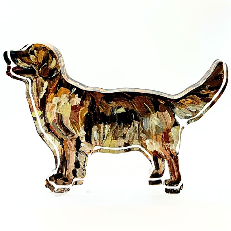 Golden Retriever Dark acrylic shelfie LARGE (CM)