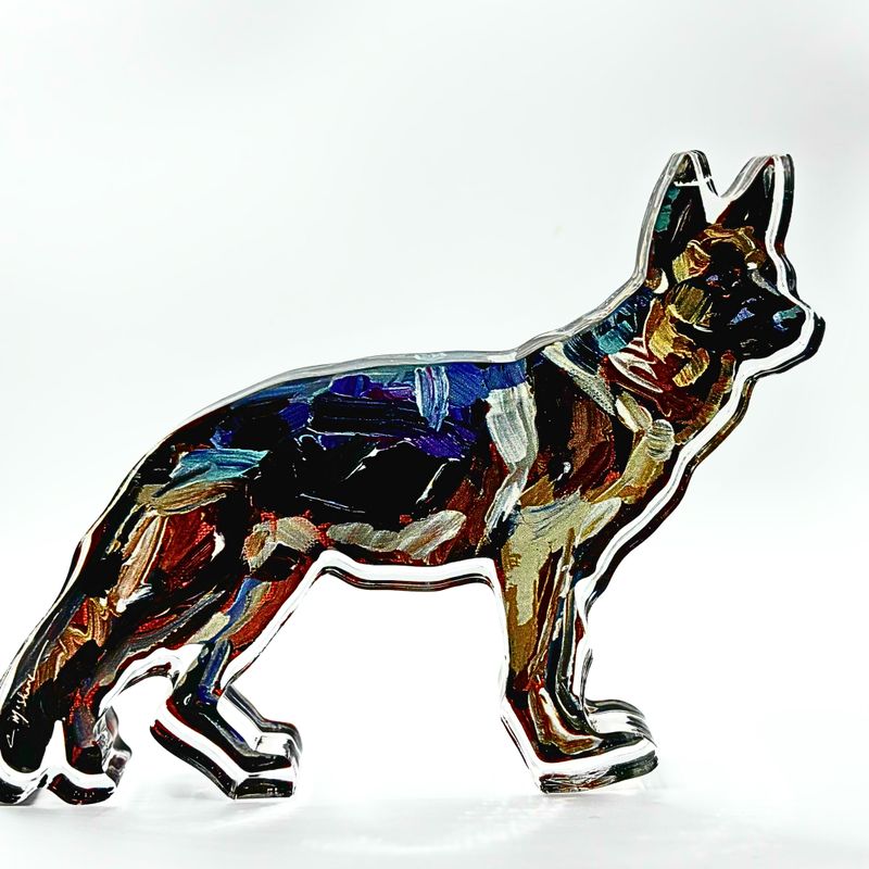 German Shepherd acrylic