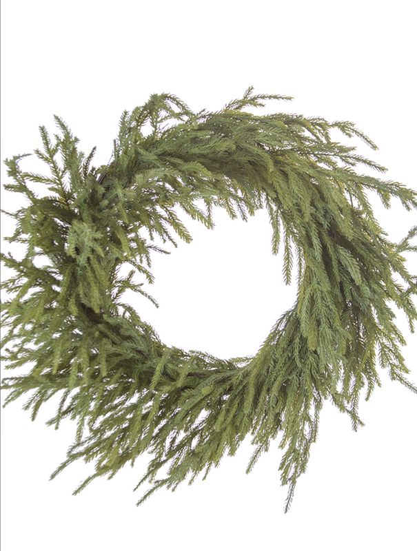 24" Fir Pine Wreath Green