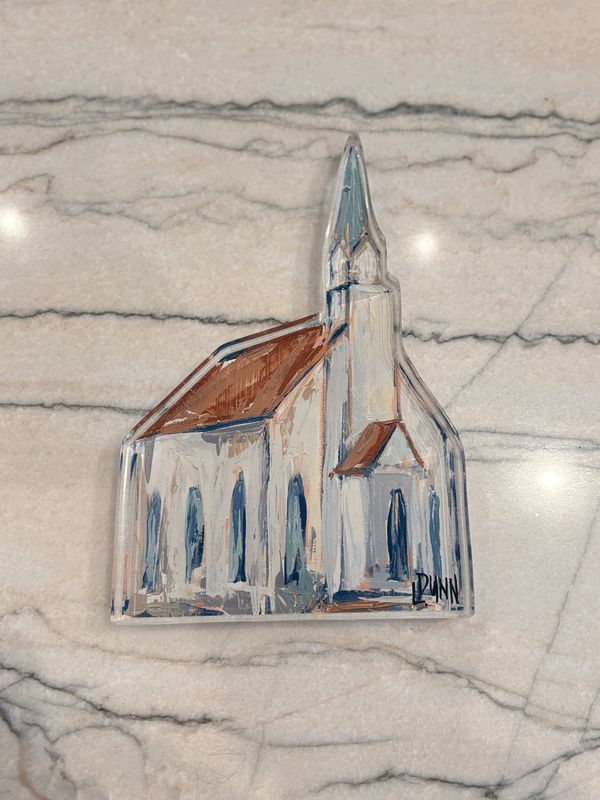 Copper Top Church Acrylic Block (bitty) Lauren Dunn