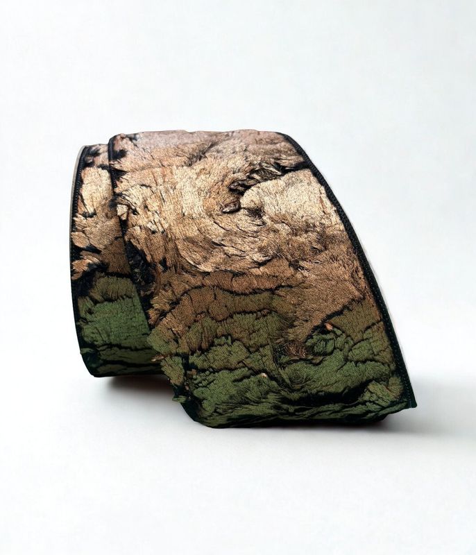 4"x 10yd metallic fur, gold