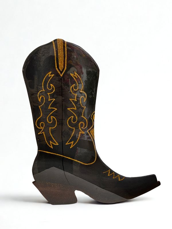 Boot Door Hanger-Black w/ Gold Trim