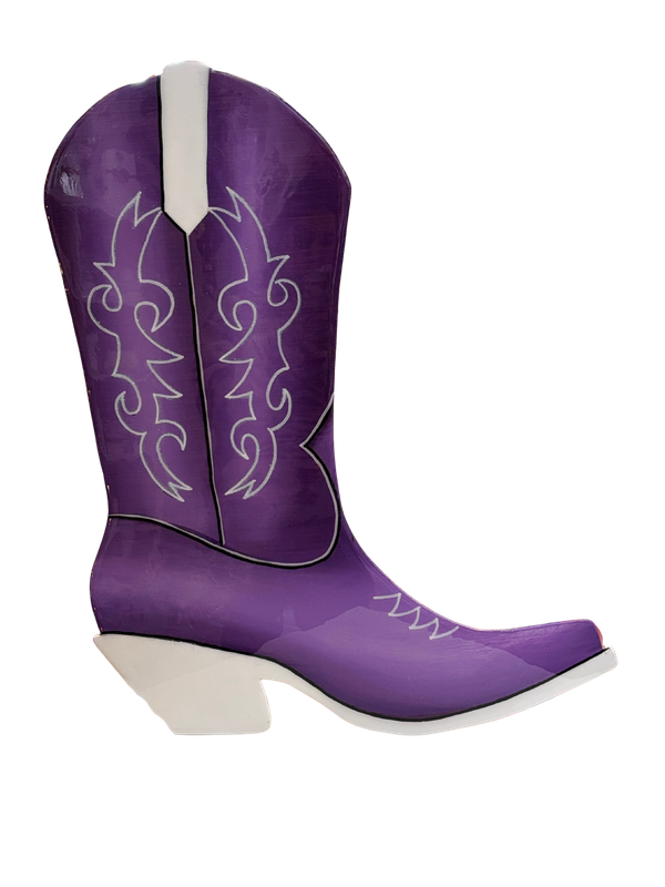 Boot Door Hanger-Purple w/ White Trim