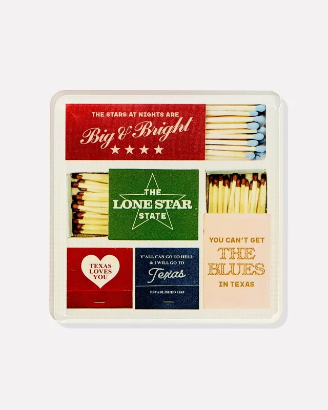 Texas Matchbook Coaster
