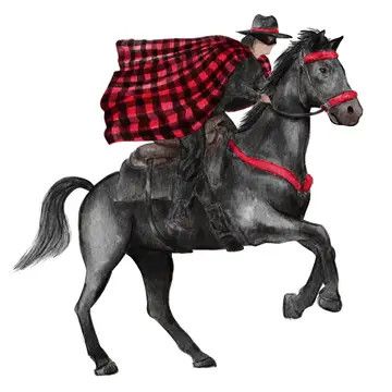 Red &amp; Black Rider Acrylic