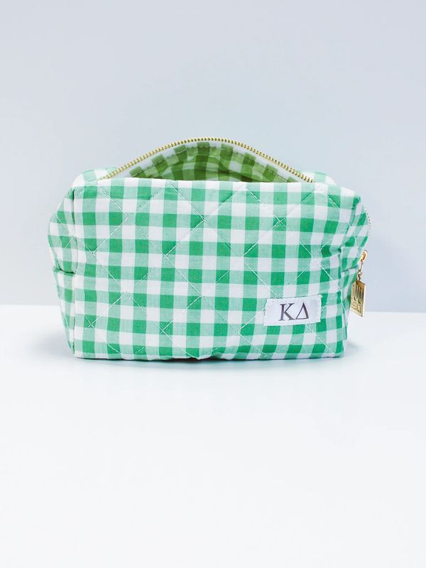 Gingham Quilted Makeup Bag KAPPA DELTA (DT)