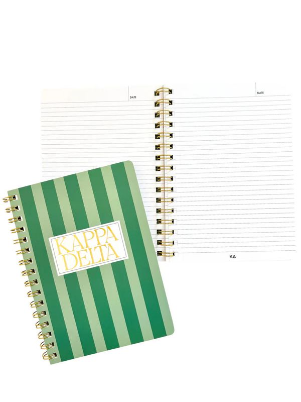 Stripe Sorority Notebook KAPPA DELTA (DT)