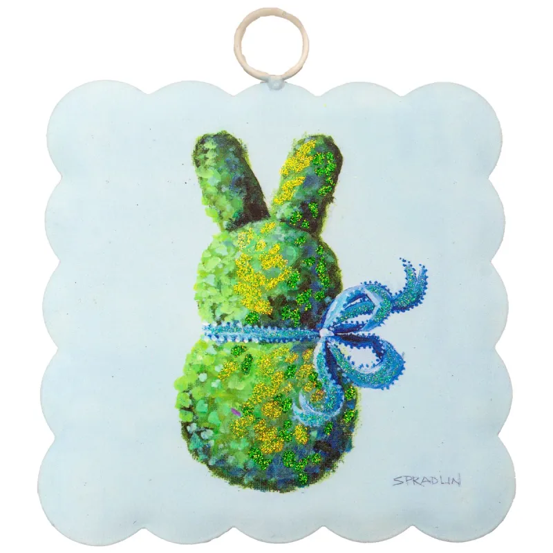 Mini Gallery Scallop Blue Boxwood Bunny