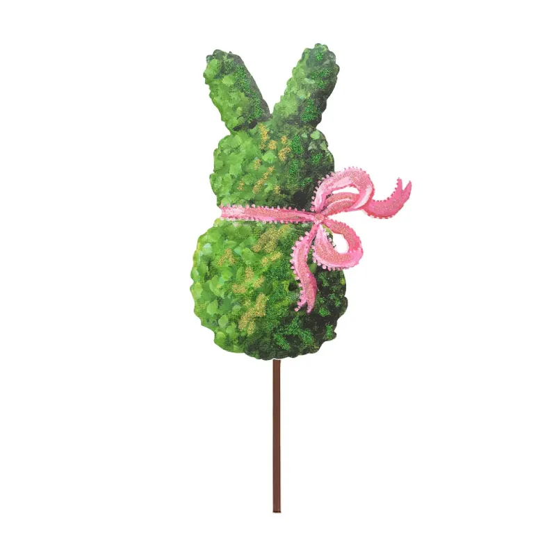 Gallery Boxwood Pink Bunny Stake