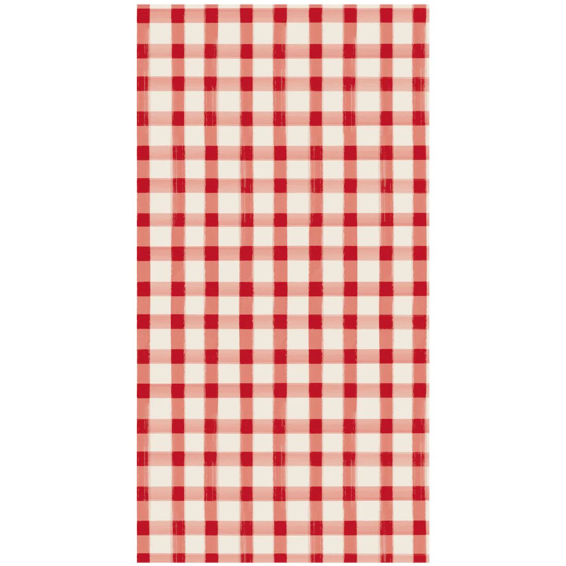 Red Painted Check Guest Napkin